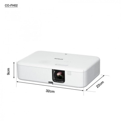 Proiector Epson CO-FH02, 3LCD, 3.000 lumeni/ 2.000 lumeni Ecomode, FHD, foto