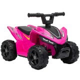 AIYAPLAY ATV Electric pentru Copii 18-48 Luni, 6V, 2 km/h, Sarcină 25 kg, Fuchsia | Aosom Romania