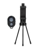 Mini trepied metalic pentru telefon cu suport smartphone universal rotativ, montura 1 4 inch, deschidere 10.4 cm, stand stabil pentru fotografie si st