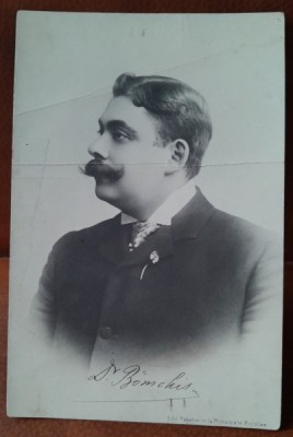 Fotografie tip carte postala, barbat Dr. Bomchis, perioada interbelica foto