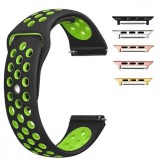 Cumpara ieftin Curea silicon compatibila Apple Watch 9|8|7|6|5|4|3|2|1 Series, 49mm|45mm|44mm|42mm, Negru/Verde