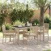 VidaXL Set de masă pentru grădină 5 pcs Bej Rattan poli 3334889