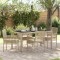 vidaXL Set de masă pentru grădină 5 pcs Bej Rattan poli 3334889