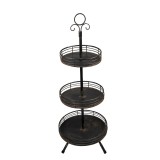 Cumpara ieftin Platou supraetajat fier negru antichizat 34x95 cm