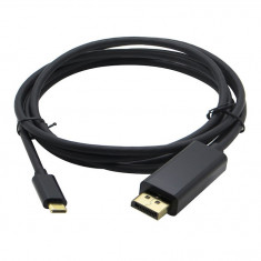Cablu convertor USB-C 3.1 Type C la Displayport compatibil laptop Apple MacBook Pro / Air, telefon Samsung S8 S9 Note 9, Huawei, 4K x 2K, lungime 3m,