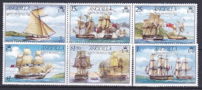 DB1 Anguilla 1976 Corabii Batalia Pentru Anguilla 6 v. MNH foto