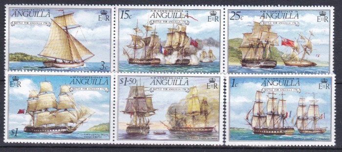 DB1 Anguilla 1976 Corabii Batalia Pentru Anguilla 6 v. MNH