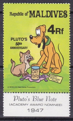 Maldive 1982 Disney Pluto MI 971 MNH foto