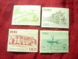 4 Timbre Peru 1945-1951 - Vederi, Nestampilat