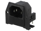 Conector: alimentare AC; soclu; tată; 10A; 250VAC; C14 (E); UL94V-0