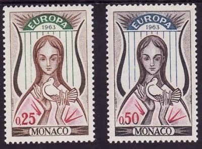 C132 - Monaco 1963 - Europa 2v.neuzat,perfecta stare foto