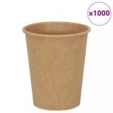 VidaXL Cești de cafea din h&acirc;rtie 1000 buc 8oz 200ml maro