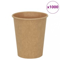 vidaXL Cești de cafea din h&acirc;rtie 1000 buc 8oz 200ml maro 4102795