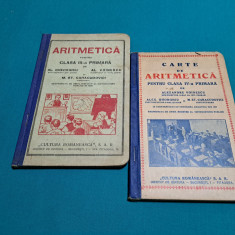 LOT 2 MANUALE ARITMETICĂ* CLASA A III-A ȘI A IV-A PRIMARĂ/ AL. VOINESCU/ 1936