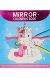 Bloc de colorat in oglinda. Unicorn