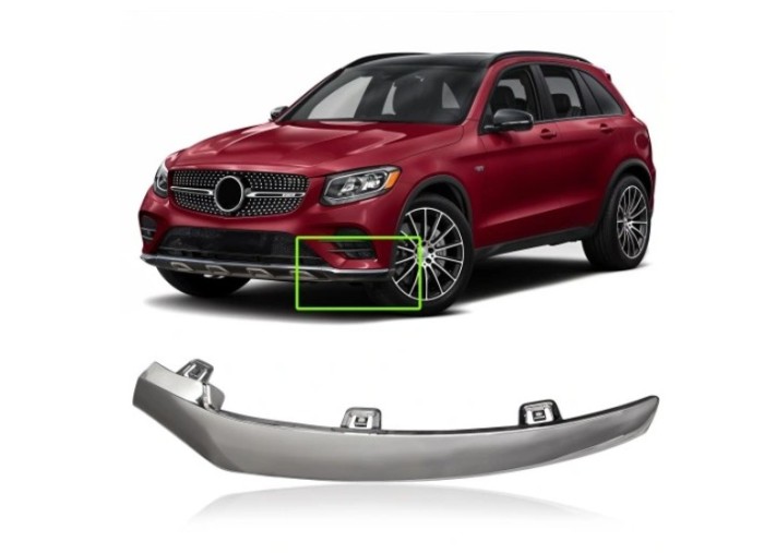Bandou bara fata MERCEDES Clasa GLC (X253), 11.2015-06.2019, model : AMG, partea stanga, crom,