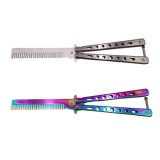 Cumpara ieftin Set 2 Bricege Fluture Antrenament IdeallStore&reg;, 22cm, Lama Pieptene, Otel, Multicolor, Vanatoare