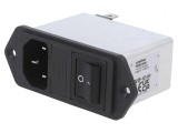 Conector Alimentare AC Soclu Tată 6A 250VAC C14