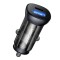 Incarcator Auto Joyroom, 2 x USB, 38W/ 3A Fast Charge 3.0 AFC SCP, Gri