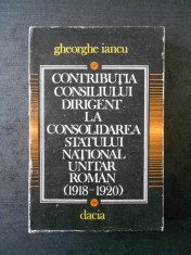 GHEORGHE IANCU - CONTRIBUTIA CONSILIULUI DIRIGEN LA CONSOLIDAREA STATULUI ... foto