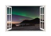 Sticker decorativ, Fereastra 3D, Aurora Borealis, 85 cm, 692STK, natura si peisaje
