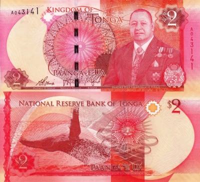 TONGA 2 pa&amp;#039;anga ND 2015 UNC!!! foto