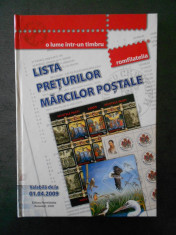 LISTA PRETURILOR MARCILOR POSTALE valabila de la 01.04.2009 foto