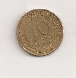 Moneda Franta - 10 Centimes 1973 v1 foto