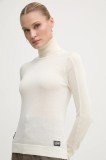 G-Star pulover de l&acirc;nă femei, culoarea bej, light, cu guler, D25510-D847