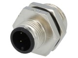 Conector M12 soclu 3 pini IP68/IP69K - AMPHENOL LTW