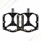 Cumpara ieftin Set 2 Pedale pentru Bicicleta SPD/MTB/BMX, Rulment triplu, Aluminiu, Anti-alunecare, Black/Gold