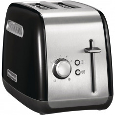 Prajitor de paine KitchenAid 5KMT2115EOB, 2 sloturi si 5 grade de rumenire, 1100W, onyx black