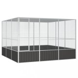 vidaXL Colivie păsări antracit 302,5x324,5x211,5 cm cm oțel galvanizat