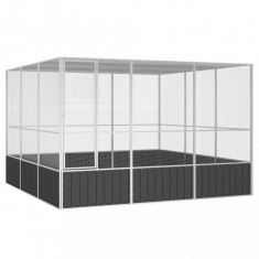 Colivie pasari antracit 302,5x324,5x211,5 cm cm otel galvanizat GartenMobel Dekor