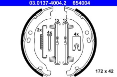ATE 03.0137-4004.2 Set saboti frana, frana de mana