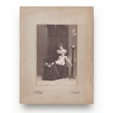 Principesa Maria și fiica sa, Mărioara, fotografie de epocă, 1900, atelier F. Mandy