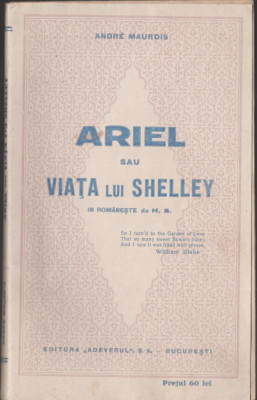 Andre Maurois - Ariel sau Viata lui Shelley foto