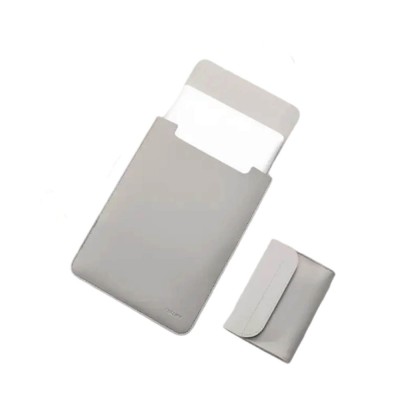 Mapa si mini geanta marca THD, protectie si transport laptop Apple Macbook Air (M2) 13.6 inch si Apple Macbook Air (M1) 13.3 inch, piele ecologica, gr foto