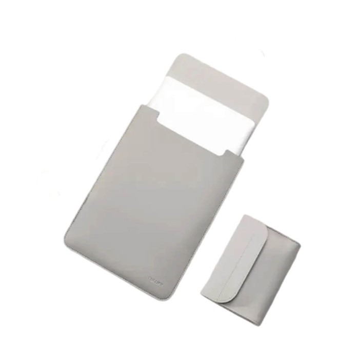 Mapa si mini geanta marca THD, protectie si transport laptop Apple Macbook Air (M2) 13.6 inch si Apple Macbook Air (M1) 13.3 inch, piele ecologica, gr