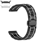 Curea ceramica, compatibila cu Samsung Galaxy Watch9 44mm/40mm, Samsung Galaxy Watch 8 44mm/40mm, Black Silver