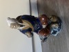 Statueta vintage pescar chinez portelan ceramica