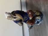 Statueta vintage pescar chinez portelan ceramica