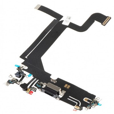 Banda cu Conector Incarcare - Microfon Apple iPhone 14 Pro Max, Negru foto