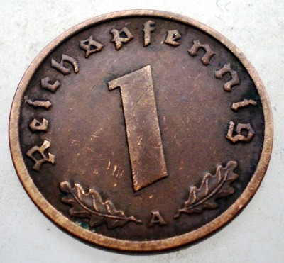 B.077 GERMANIA 1 REICHSPFENNIG 1938 A foto