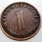 B.077 GERMANIA 1 REICHSPFENNIG 1938 A