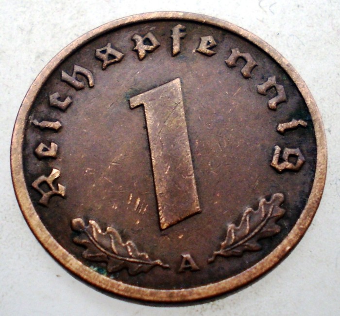 B.077 GERMANIA 1 REICHSPFENNIG 1938 A