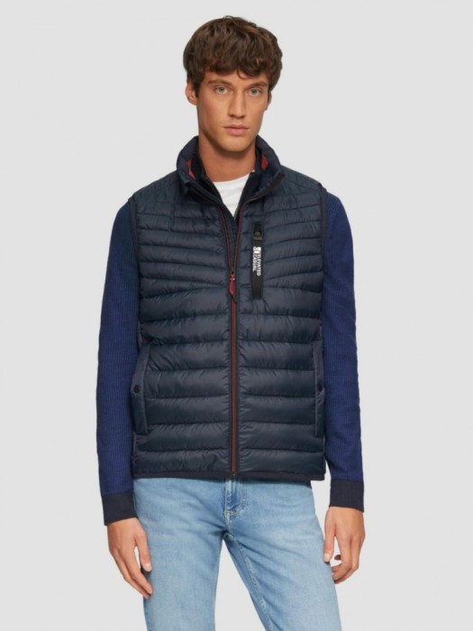 Vesta matlasata fara gluga, barbati, croiala Regular fit, Bleumarin, S