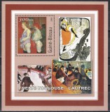 Guineea Bissau 2001 - Picturi de Lautrec, Colita. MNH, Nestampilat