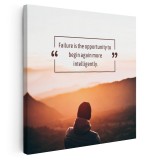Tablou mesaj motivational despre oportunitati si esec 1472 Tablou canvas pe panza CU RAMA 100x100 cm