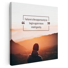 Tablou mesaj motivational despre oportunitati si esec 1472 Tablou canvas pe panza CU RAMA 30x30 cm